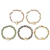 304 Stainless Steel Enamel Cable Chain Bracelets for Women BJEW-JB13595-2