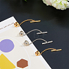 4Pcs 2 Colors Men's Brass Tie Tack Clutch with Chain KK-FH0007-42-4