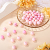 45Pcs 3 Colors Round Silicone Focal Beads SIL-TAD0001-01E-5