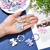 5Pcs Acrylic & Glass Seed Pendant Decorations HJEW-YW00327-02-5