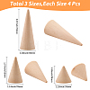 12Pcs 3 Styles Wooden Ring Displays RDIS-SC0001-04-2
