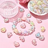 100Pcs 5 Colors Transparent Acrylic Beads TACR-YW0008-10-6