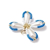 Two Tone Glass Seed Beaded Butterfly Pendants PALLOY-MZ00563-5