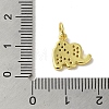 Real 18K Gold Plated Brass Pave Cubic Zirconia Pendants KK-M283-02E-01-3