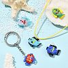 5Pcs 5 Colors Handmade Lampwork Pendants LAMP-FS0001-80B-6