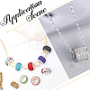 Handmade Polymer Clay Rhinestone European Large Hole Beads with Silver Color Plated Brass Cores FPDL-PA0001-02E-5