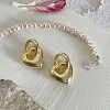 Removable Heart Pendant Hoop Earrings XL7704-1-1