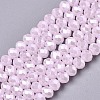 Electroplate Glass Beads Strands X-EGLA-A034-J4mm-A03-1
