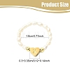 Natural Freshwater Pearl & 304 Stainless Steel Bead Finger Rings RJEW-FS00001-24-3