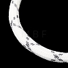 Braided Round Polyester Cord Bracelet Makings FB-CBAEDA0-01G-25-2