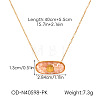 Ocean Natural Shell  Resin Pendant 304 Stainless Steel Cable Chain Necklaces for Women WGEB2E9-05-1