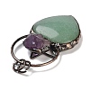 Natural Green Aventurine & Amethyst Big Pendants G-A221-04G-2