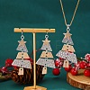 Christmas Tree Alloy Pendant Necklaces & Dangle Earrings Sets WG3F9DA-03-1