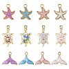 24Pcs 12 Style Alloy Enamel Pendants ENAM-TA0001-85-10