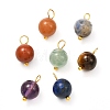 Natural Mixed Gemstone Charms PALLOY-JF00992-02-1