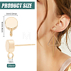 Brass Stud Earring Findings KK-BC0001-24G-2