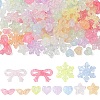 180Pcs 6 Styles Transparent Crackle Acrylic Beads OACR-YW0004-30-1