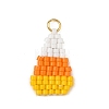 Halloween Glass Seed Beaded Pendants PALLOY-MZ01418-2