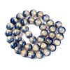 Handmade Lampwork with Gold Powder Beads Strands LAMP-N037-06B-01-2