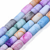 Opaque Baking Painted Crackle Glass Beads Strands X-FGLA-T004-01I-1