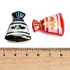 UV Plating Embossed Opaque Acrylic Beads AC-CBAEEF4-17-3