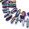 Electroplated Natural Agate Bead Strands G-E502-02A-3