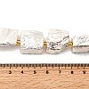 Electroplated Natural Pyrite Beads Strands G-F800-A02-4