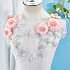 2Pcs Polyester Computerized Embroidered Appliques DIY-CY0003-42-4