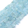 Natural Aquamarine Beads Strands X-G-P332-75-1