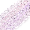 Transparent Painted Glass Beads Strands X1-DGLA-A034-T8mm-A05-2