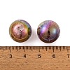 UV Plating Rainbow Iridescent Two Tone Acrylic Beads PACR-C009-04F-3