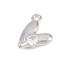 Valentine's Day Brass Micro Pave Clear Cubic Zirconia Pendants KK-D225-13P-2