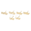 Brass Stud Earrings EJEW-P346-02-G-2