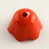 Opaque Acrylic Flower Bead Caps SACR-Q099-M45-3