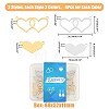 24Pcs 4 Styles Valentine's Day 304 Stainless Steel Connector Charms STAS-DC0011-68-2