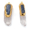 Natural Quartz Crystal & Kyanite Beads Big Pendants G-H248-02G-2