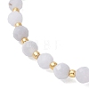 Natural Blue Lace Agate Beaded Stretch Bracelets for Women BJEW-JB13541-01-2