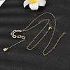 Brass Micro Pave Clear Cubic Zirconia Geometric Pendant Y Tassel Necklaces NJEW-P350-01C-G-2