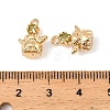 Brass Micro Pave Cubic Zirconia Charms KK-C155-17G-04-3