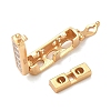 925 Sterling Silver Cubic Zirconia Twister Clasps STER-WH0007-28C-G-3
