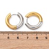 Two Tone 304 Stainless Steel Hinged Hoop Earrings for Women EJEW-A073-01B-3
