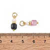 Natural Multicolor Tourmaline and Pearl Beaded Pendants PALLOY-JF05777-3