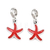 Alloy Enamel European Dangle Charms AL-CBAC2D3-02P-01-1