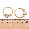 304 Stainless Steel Rhinestone Hoop Earrings EJEW-T057-01G-3