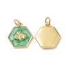 Rack Plating Brass Enamel Pendants X-KK-H431-10G-6