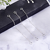 3Pcs Sterling Silver Chain Extender STER-BBC0009-70A-4