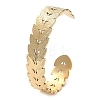304 Stainless Steel Leafy Branch Cuff Bangle for Women BJEW-D061-06G-2