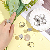 DIY 304 Stainless Steel Heart Finger Rings Making Kits STAS-HY0001-96-3