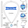 September Glass Urn Pendant Necklace DIY Making Kit DIY-CN0001-82D-2