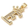 Rack Plating Brass Micro Pave Cubic Zirconia Pendants KK-D535-01E-RS-2